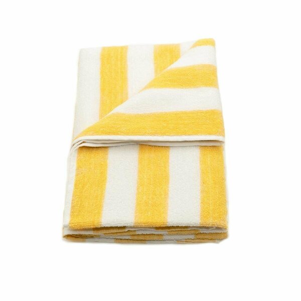 Kd Bufe GOC Cotton Vat Dyed Stripes Pool Towel, Yellow , 6PK KD2644430